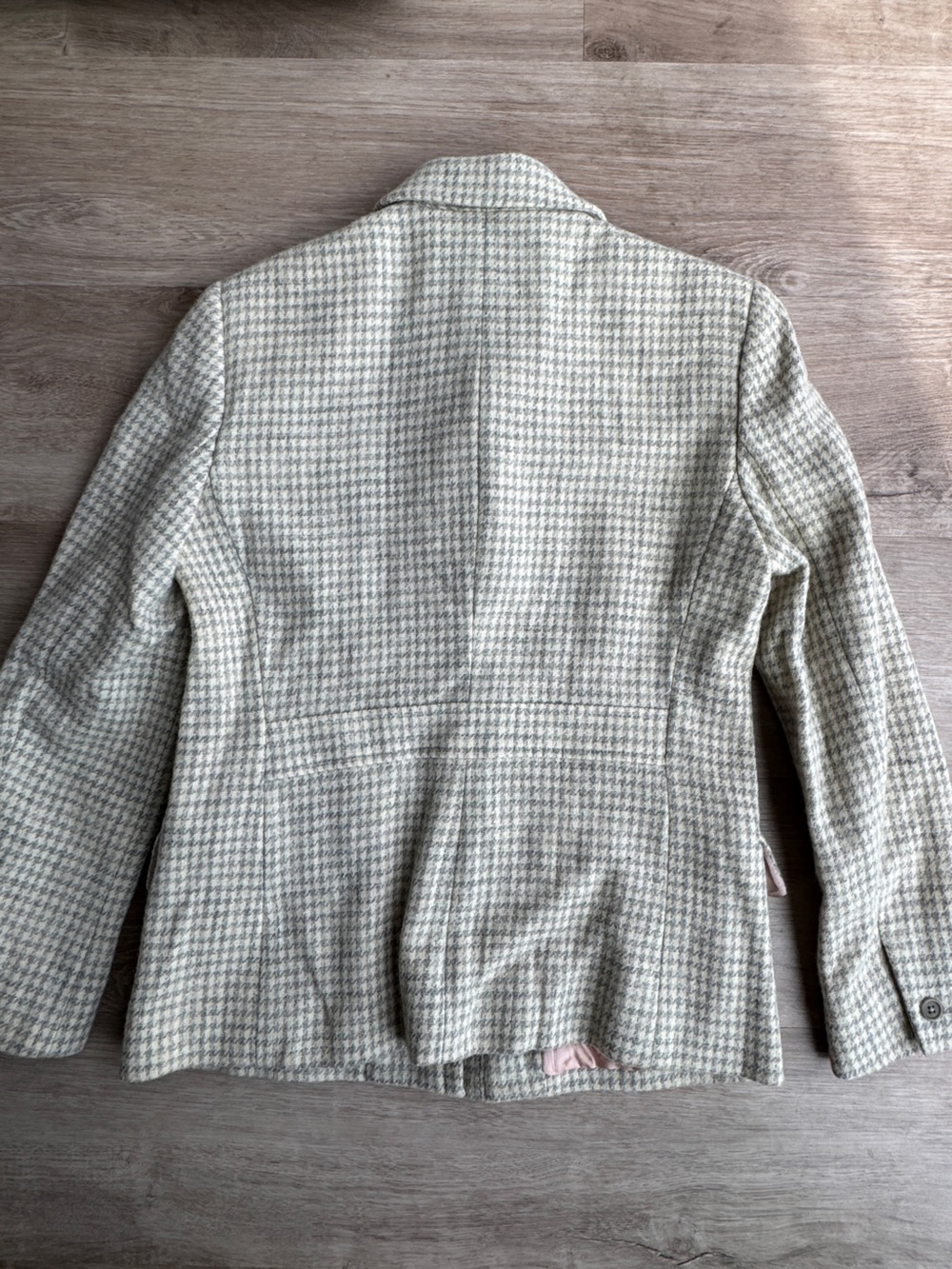 Lauren Ralph Lauren Women's Size 4P 100% Wool Houndstooth Blazer Jacket - Picture 7 of 7